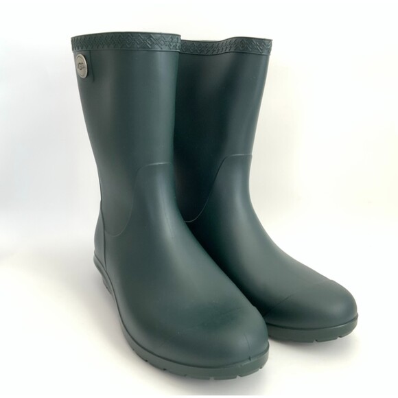 New UGG Rain Boot Green Sienna Waterproof Short Matte 10 - Picture 12 of 12